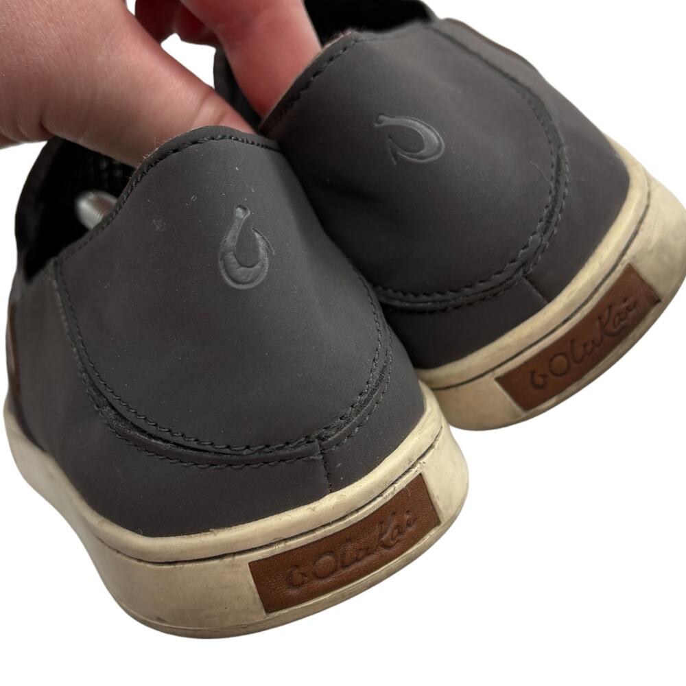 OluKai Women's Pavement Gray Pehuea Slip On Sneakers - Picture 9 of 11